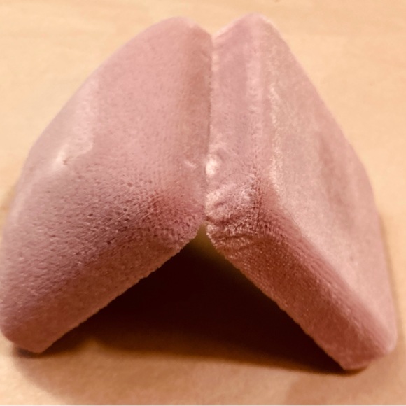 Calame pale rose velvet gift jewelry box, for ring or cuff links - Picture 6 of 11